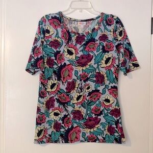 Women’s LuLaRoe Floral Print Tee Size L